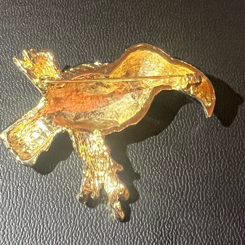 Vintage Colorful Bird Crystal Brooch - Picture 2 of 5